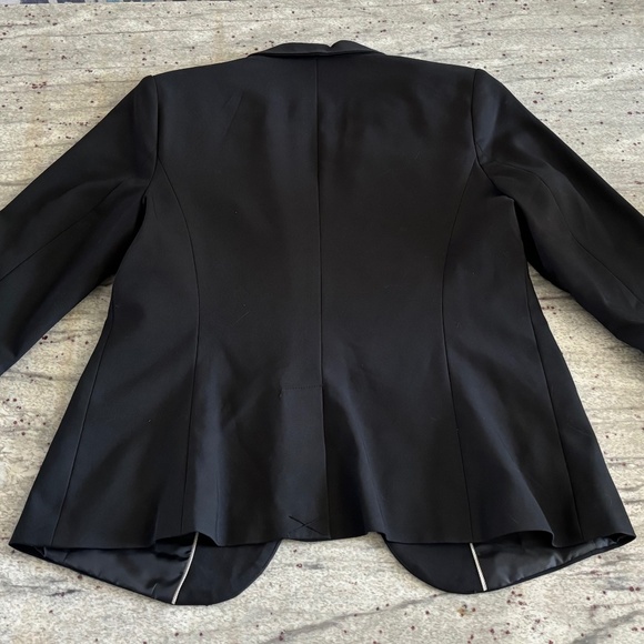 Apt 9 Womens The Torie Jacker Black one-button Stretch Blazer, Size 10 - Picture 2 of 6
